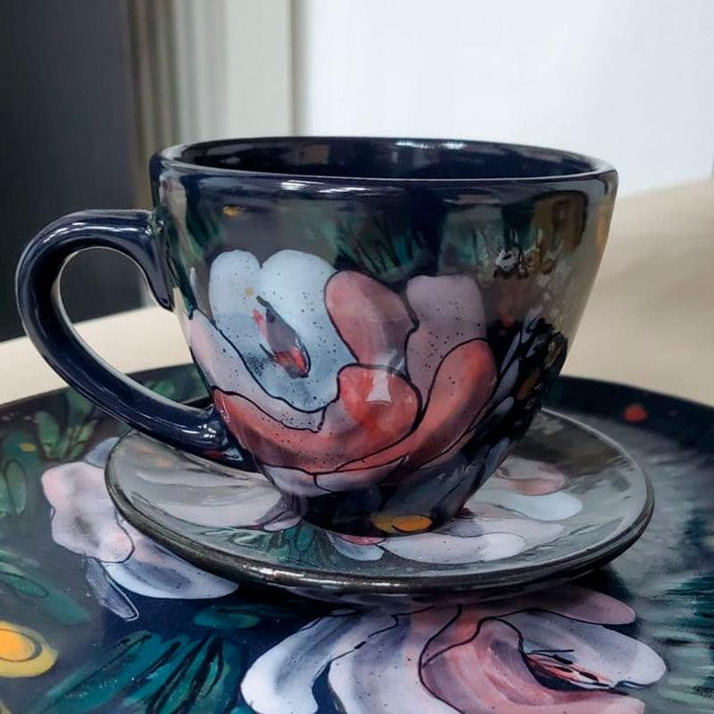 Tea set rose