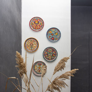 Handmade plate with a Crimean Tatar pattern