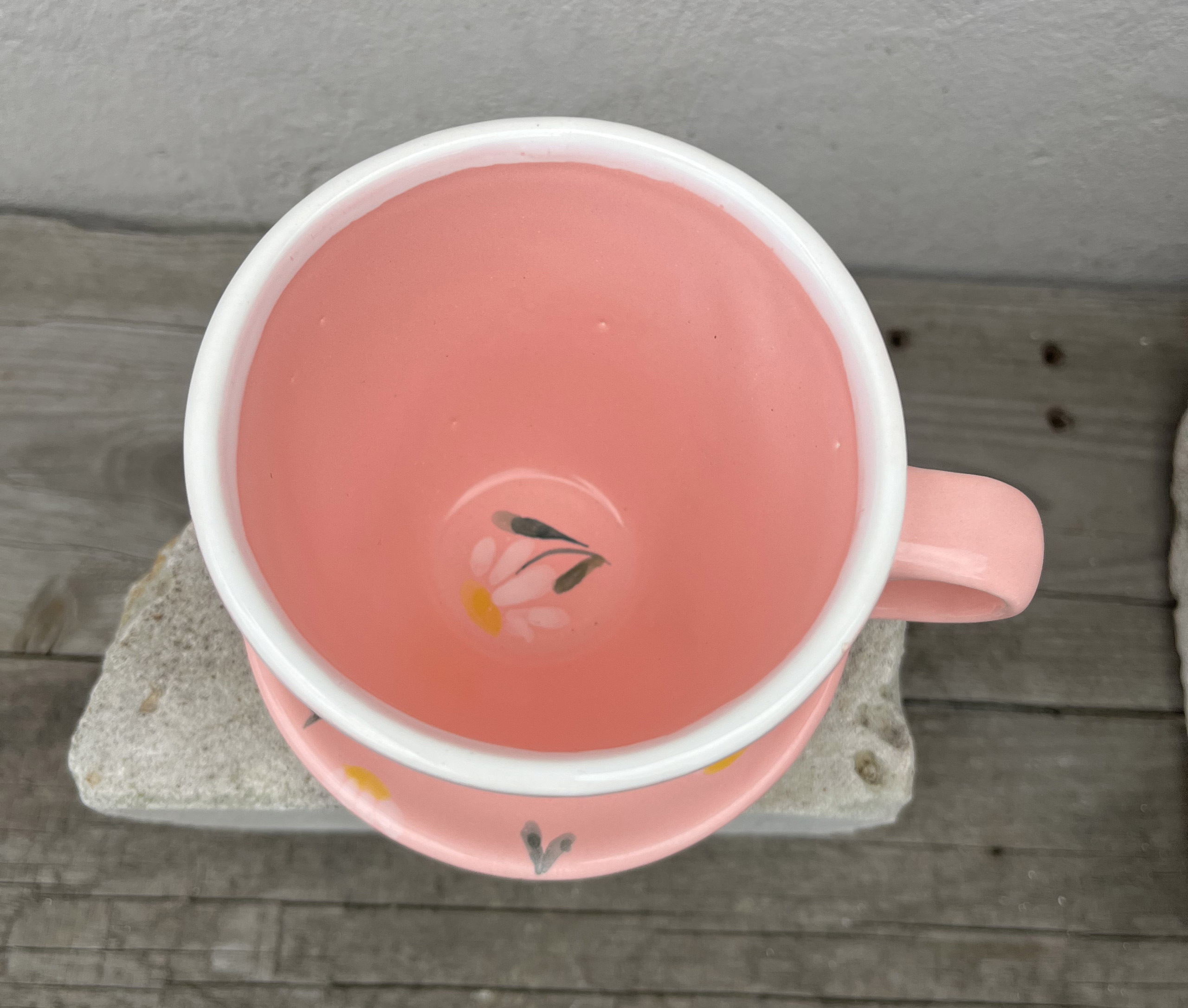 Pink tea-set with flowers - Image 3