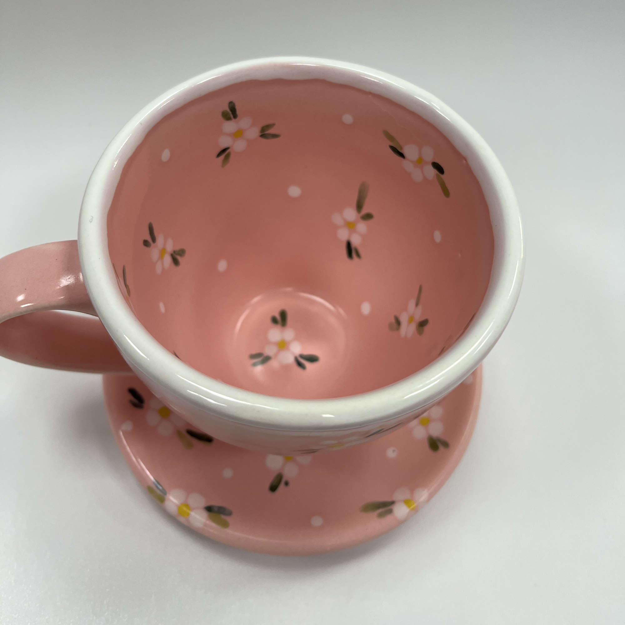 Pink tea-set with flowers - Image 5