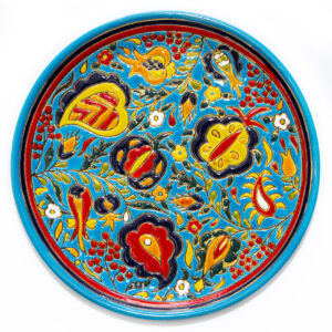 Handmade plate with a Crimean Tatar pattern