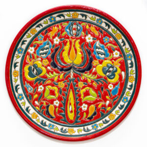 Handmade plate with a Crimean Tatar pattern