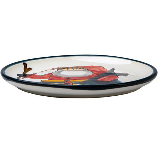 New Year's Ceramic Plate – Unique Santa Claus Design by Artist Anastasiia Solokha - Image 3