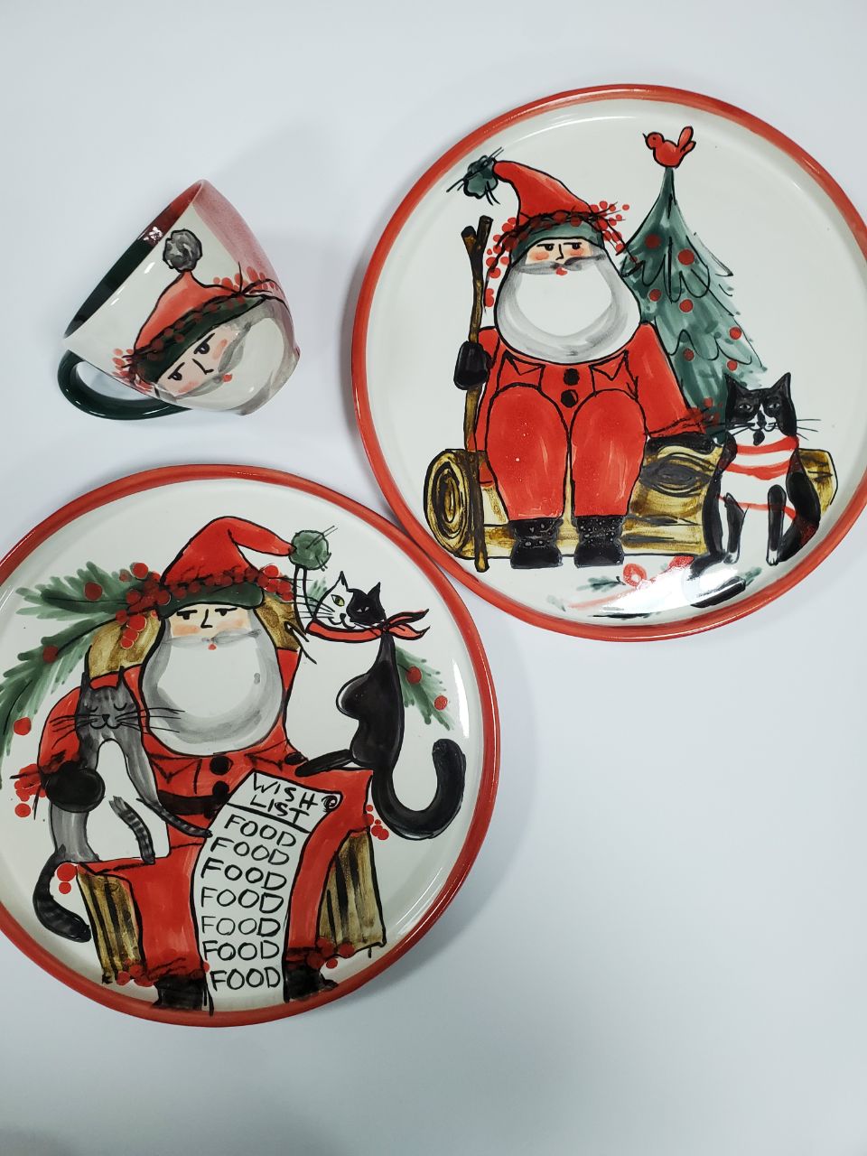 Whimsical Large Christmas Ceramic Cup 17 oz with Santa Claus Picture by Anastasiia Solokha - Image 4